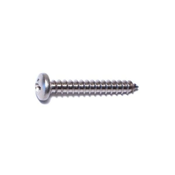 Midwest Fastener Sheet Metal Screw, #14 x 1-3/4 in, 18-8 Stainless Steel Pan Head Phillips Drive, 8 PK 77687 - main